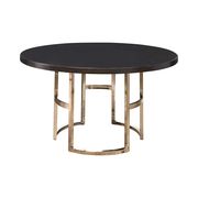 Round dining table in dark brown / rose brass by Coaster additional picture 3