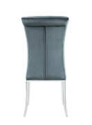 Dark gray velvet dining chair additional photo 5 of 5