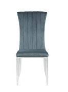 Dark gray velvet dining chair by Coaster additional picture 6