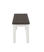 Farmhouse style espresso / white dining table additional photo 2 of 9
