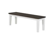 Farmhouse style espresso / white dining table additional photo 3 of 9