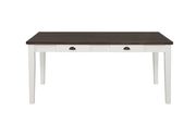 Farmhouse style espresso / white dining table by Coaster additional picture 8