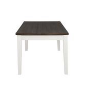 Farmhouse style espresso / white dining table by Coaster additional picture 9