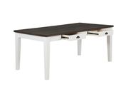 Farmhouse style espresso / white dining table by Coaster additional picture 10
