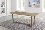 Scandinavian style gray oak dining table by Coaster additional picture 3