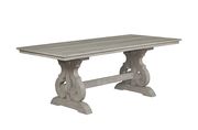 Gray oak coastal style dining table by Coaster additional picture 7