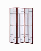 Transitional brown red three-panel screen by Coaster additional picture 4