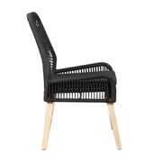 Dining chair in black rope / fabric by Coaster additional picture 2