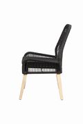 Dining chair in black rope / fabric by Coaster additional picture 4