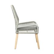 Dining chair in gray rope / fabric by Coaster additional picture 2
