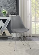 Carrara marble / chrome metal dining table by Coaster additional picture 6