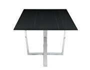 Black tempered glass top dining table additional photo 2 of 7