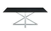 Black tempered glass top dining table additional photo 5 of 7