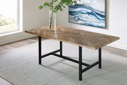 Driftwood / tan industrial style dining table by Coaster additional picture 7