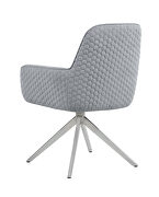 Gray honeycomb quilted fabric dining chair by Coaster additional picture 3