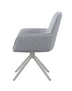 Gray honeycomb quilted fabric dining chair by Coaster additional picture 5