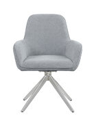 Gray honeycomb quilted fabric dining chair by Coaster additional picture 6