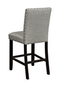 Upholstered in soft and durable woven fabric in gray counter ht chair additional photo 3 of 2
