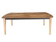 Solid sheesham wood in a natural finish dining table by Coaster additional picture 3