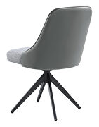 Gray fabric/ leatherette upholstered swivel side chairs (set of 2) by Coaster additional picture 4