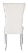 Tufted upholstered side chair (set of 2) white and chrome by Coaster additional picture 3