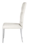 Tufted upholstered side chair (set of 2) white and chrome by Coaster additional picture 4