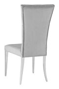 Tufted upholstered side chair (set of 2) gray and chrome by Coaster additional picture 2