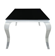 Polished chrome finished table base dining table by Coaster additional picture 4