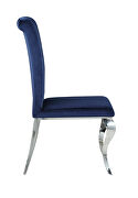 Blue velvet dining chair additional photo 3 of 4