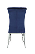 Blue velvet dining chair by Coaster additional picture 4