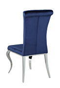 Blue velvet dining chair by Coaster additional picture 5