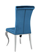 Dining chair in teal velvet additional photo 2 of 4