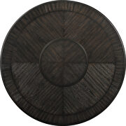 Dark cocoa finish round dining table with removable lazy susan by Coaster additional picture 3