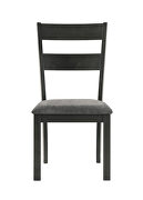 Gray finish upholstery side chairs with ladder back (set of 2) by Coaster additional picture 2