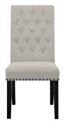 Sand velvet upholstery tufted side chairs with nailhead trim (set of 2) by Coaster additional picture 2