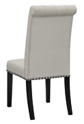 Sand velvet upholstery tufted side chairs with nailhead trim (set of 2) by Coaster additional picture 4