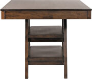 Walnut finish 2-drawer counter height table with open shelves by Coaster additional picture 4