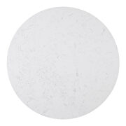 Round dining table rustic espresso and white by Coaster additional picture 2