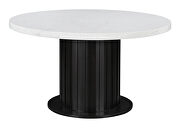 Round dining table rustic espresso and white w/ brown chairs by Coaster additional picture 4