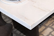 Trestle base marble top dining table espresso and white by Coaster additional picture 10