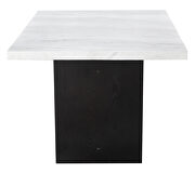 Trestle base marble top dining table espresso and white by Coaster additional picture 4