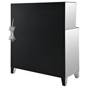 2-door mirrored wine cabinet with faux crystal inlay silver by Coaster additional picture 7