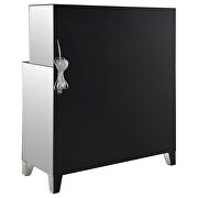 2-door mirrored wine cabinet with faux crystal inlay silver by Coaster additional picture 9