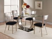 Modern chrome metal / glass dining table by Acme additional picture 2