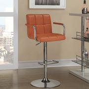 Modern bar stool in orange by Coaster additional picture 2