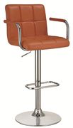 Modern bar stool in orange by Coaster additional picture 4
