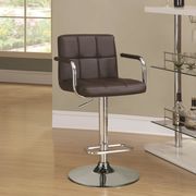 Modern cappuccino brown bar stool additional photo 2 of 2