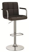 Modern cappuccino brown bar stool additional photo 3 of 2