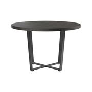 Dark oak / gray / gunmetal round dining table by Coaster additional picture 4