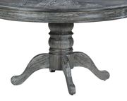 Rustic weathered gray ash finish round dining table by Coaster additional picture 3
